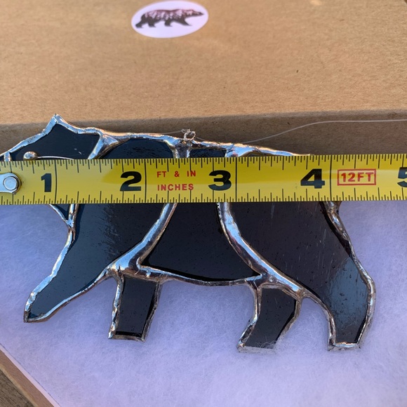 Black Bear Stained Glass Small Sun Catcher - Picture 11 of 12